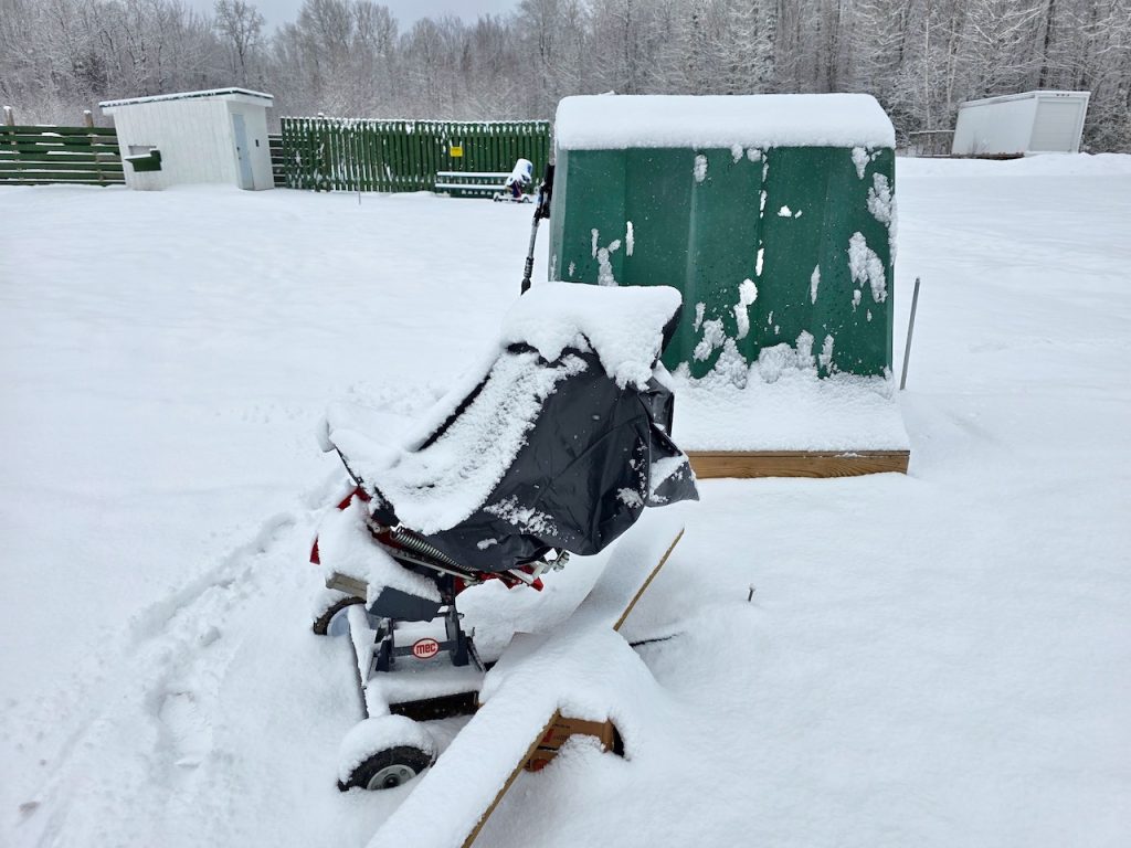 After 8" of snow the night before!